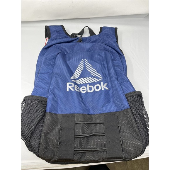 Reebok Basecamp Backpack Navy Dark Blue Water Resistant 19.5x11.75x7" NEW - Picture 1 of 5